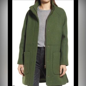 Madewell Estate Cocoon Coat in Insuluxe Fabric - moss green